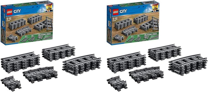 LEGO 60205 City Tracks, 20 piese, set de expansiune pentru copii, băieți și fete, set de jucării Seturi de constructie Besuche den LEGO-Store 26X72X19Cm (pachet de 2) Singur