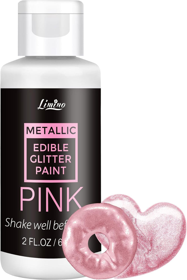 Sclipici comestibil lichid - 6 culori metalice, pudră sclipici comestibilă lichidă pentru decorarea torturilor, copt, macaroane - colorant alimentar metalic, culori sclipici pentru fursecuri, fondant, prăjituri, brioșe