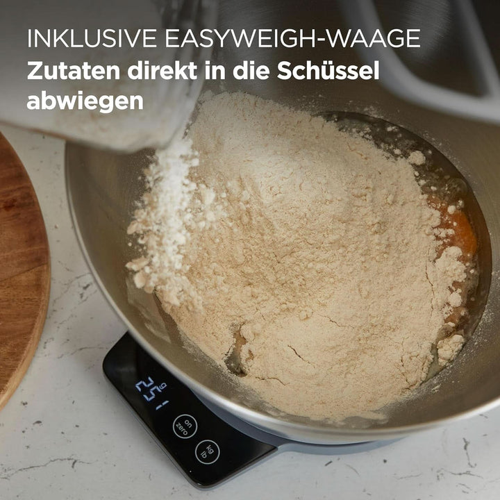 Kenwood Prospero+ KHC29A.R0SI Küchenmaschine, 4,3 L Edelstahlschüssel, Inkl. 10-Teiligem Zubehör-Set Mit Fleischwolf, Glas-Mixer, Zitruspresse, Entsafter Und Mehr, Inkl. Easyweigh Waage, 1000W, Silber Mama si Copilul Naty Shop