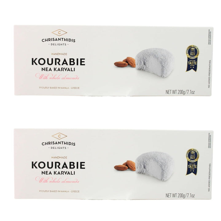 Chrisanthidis SA Biscuiți cu unt Kourabie și migdale 200g, pachet de 2 (2 x 200g)