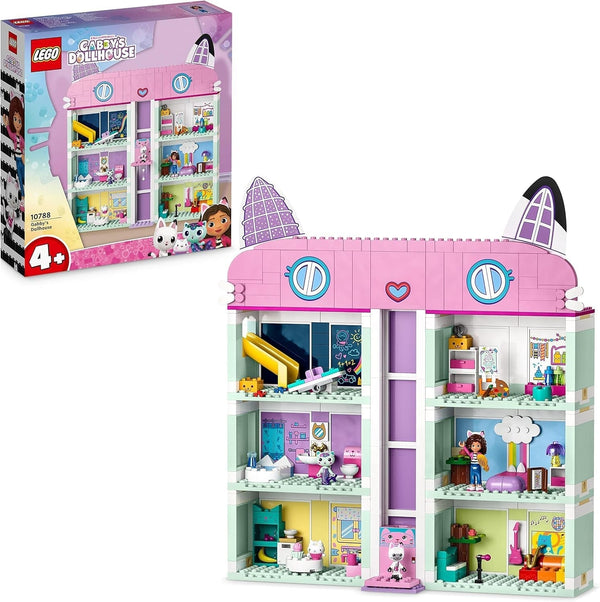Lego 10788 Gabby's Dollhouse Toy Set, 8 camere și 4 etaje Gabby's Dollhouse Toy cu Pandi, Meerkat, Kuchi Figures și accesorii, cadou pentru fete de la 4 ani, băieți și copii Seturi de constructie Besuche den LEGO-Store Singur