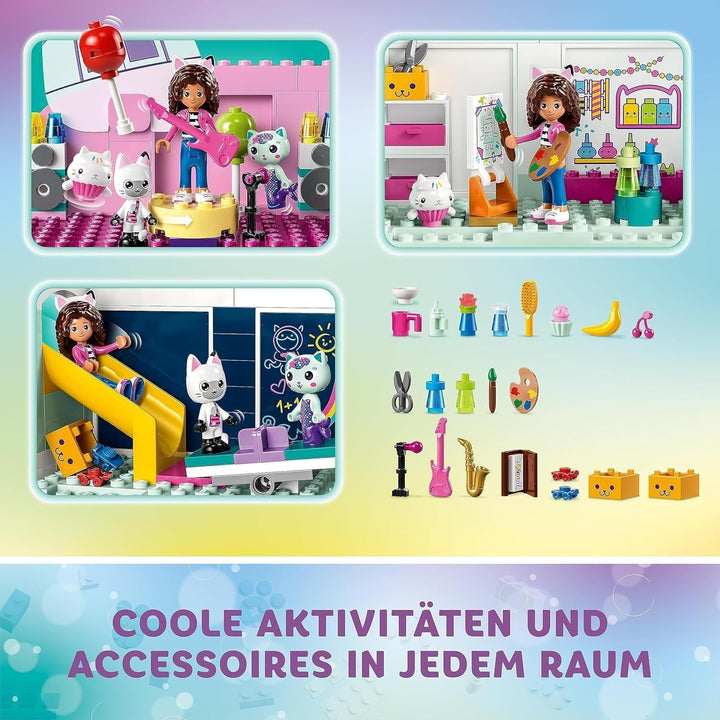 Lego 10788 Gabby's Dollhouse Toy Set, 8 camere și 4 etaje Gabby's Dollhouse Toy cu Pandi, Meerkat, Kuchi Figures și accesorii, cadou pentru fete de la 4 ani, băieți și copii Seturi de constructie Besuche den LEGO-Store