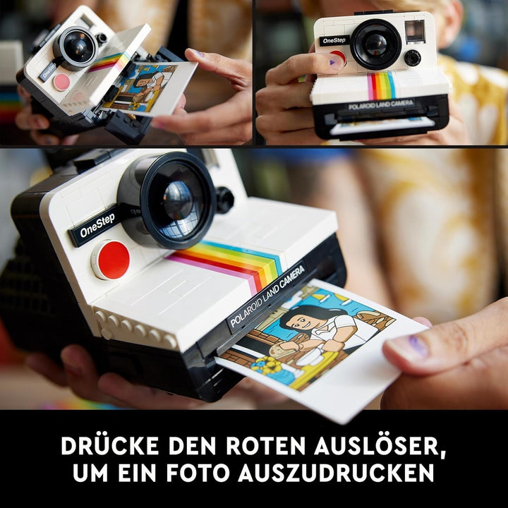 Set aparat foto LEGO Ideas Polaroid Onestep SX-70 pentru adulți, de colecție cu detalii autentice, activitate creativă, cadouri de fotografie pentru femei, bărbați, el, ea și adolescenți 21345 Seturi de constructie Besuche den LEGO-Store