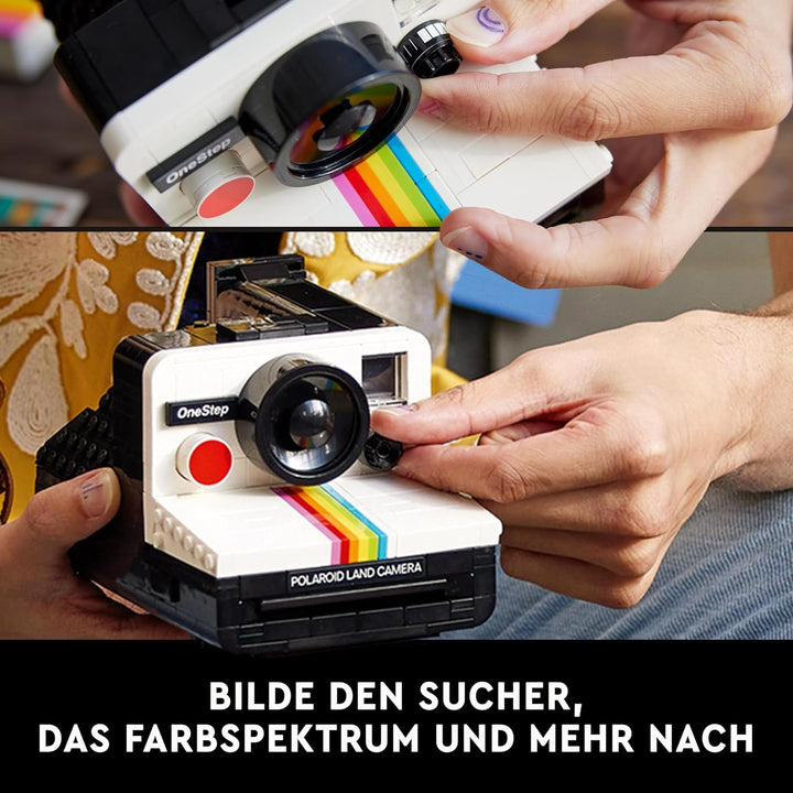 Set aparat foto LEGO Ideas Polaroid Onestep SX-70 pentru adulți, de colecție cu detalii autentice, activitate creativă, cadouri de fotografie pentru femei, bărbați, el, ea și adolescenți 21345 Seturi de constructie Besuche den LEGO-Store