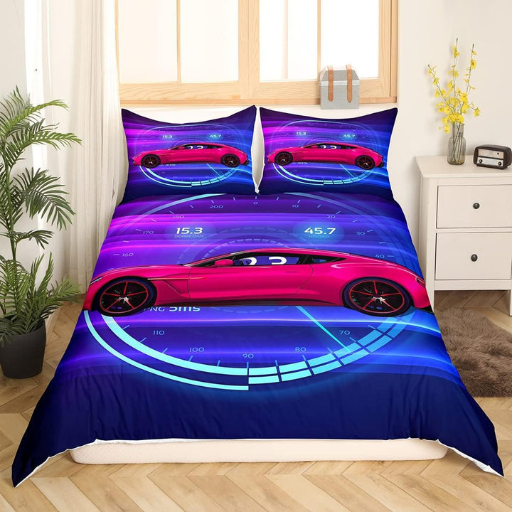 Jungen Cartoon Auto Bettwäsche Set 135X200,Kinder Bau Fahrzeuge Tröster Abdeckung Für Kind Kleinkind Teens,Dinosaurier Bettbezug,Traktor Maschinerie Bagger Bettdecke Abdeckung,Lkw Autos Bettwäsche Naty Shop Multi 8 220*240+80*80*2