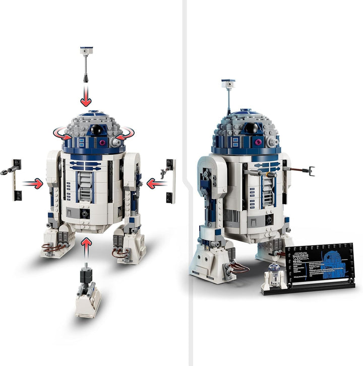 LEGO Star Wars R2-D2, set model pentru copii, băieți și fete, figurină droid construibilă cu minifigurina Darth Malek a 25-a aniversare și placă de decorare, idee de cadou de colecție 75379 Seturi de constructie Besuche den LEGO-Store
