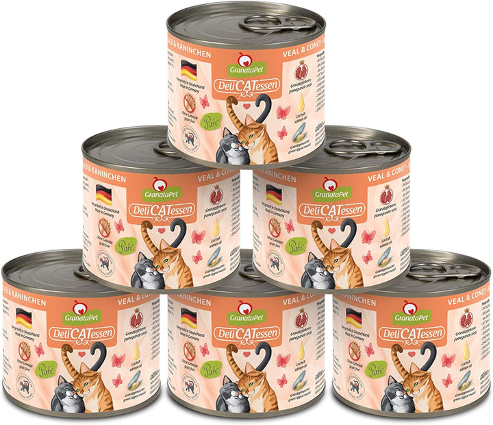 Granatapet Delicatessen Chicken PUR, hrană umedă pentru pisici, hrană fără cereale & fără zahăr adăugat, hrană pentru pisici cu conținut ridicat de carne & uleiuri de înaltă calitate, 6 X 400 G