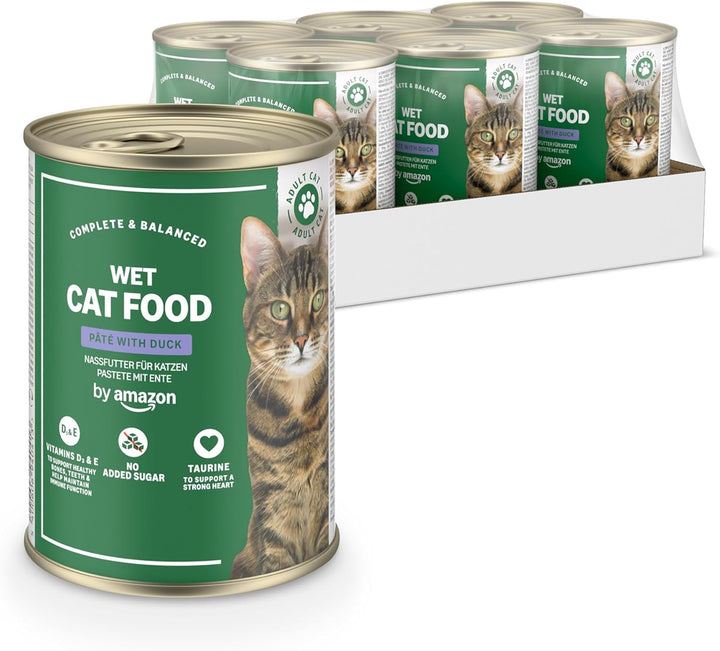By Amazon Hrană umedă fără cereale pentru pisici, conservă, pateu de pui, 12 X 400 G