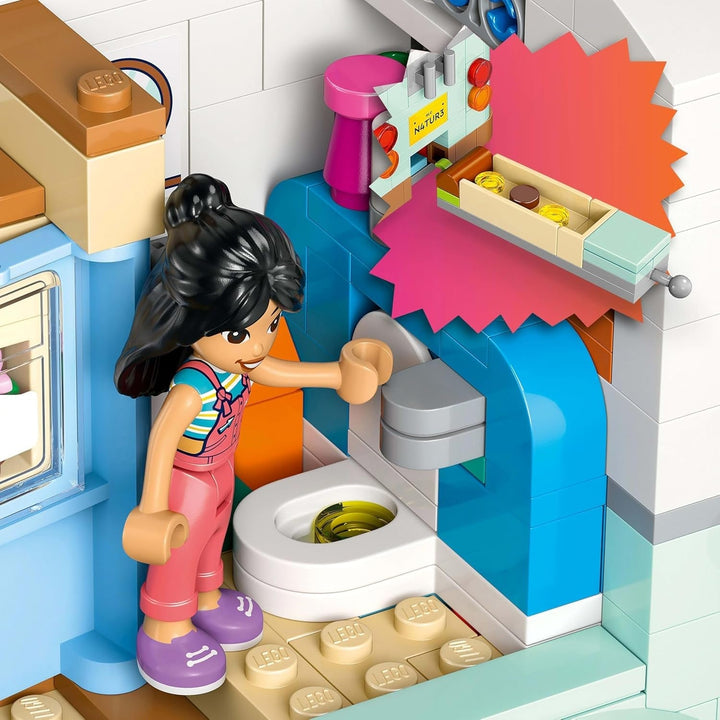 LEGO Friends Caravan, Set de construcție pentru jocuri de rol cu o rulotă de jucărie, Cadou pentru fete cu vârsta de peste 7 ani, Set de joacă creativ cu 3 minifigurine și figurină de animal dihor 42663 Seturi de constructie Besuche den LEGO-Store