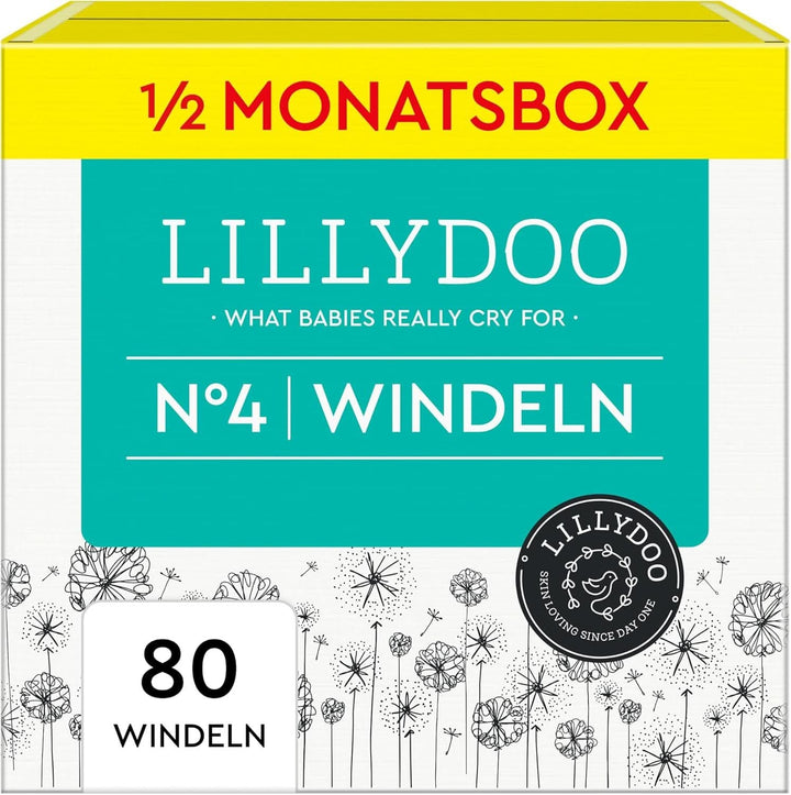 LILLYDOO Scutece prietenoase cu pielea, mărimea 2 (4-8 kg) Mama si Copilul Naty Shop 4 (80 buc)