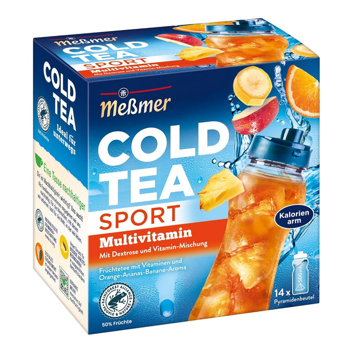 Meßmer Cold Tea Sommer-Beere | 14 pliculețe piramidale | Fără gluten | Fără lactoză | Vegan