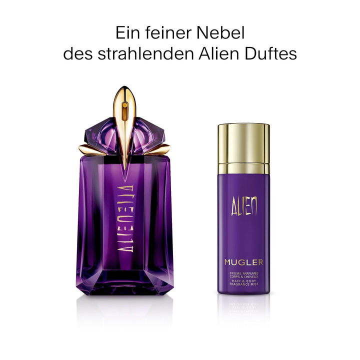 MUGLER Alien Deodorant Spray Parfum, Parfum de Femei, Aromă de Chihlimbar, Lemnoasă și Florală, Parfum Excepțional, 100 ml