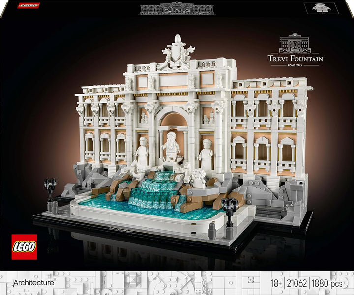 LEGO Architecture Trevi Fountain - Model al unui punct de reper din Roma cu sculpturi Minifigures - piesă de colecție pentru birou și sufragerie - cadou pentru adulți și iubitori de arhitectură 21062 Seturi de constructie Besuche den LEGO-Store