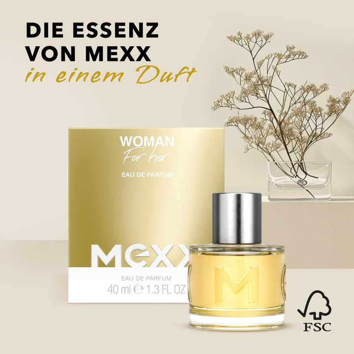 MEXX WOMAN Apă de parfum, parfum floral-proaspăt pentru femeia modernă și optimistă, 40 ml