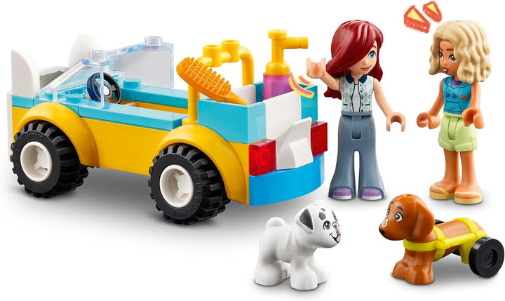 LEGO Friends Mobile Dog Grooming Parlour, set de joacă pentru vehicule cu animale pentru jocuri de rol, jucărie pentru copii cu 2 figurine și 2 câini pentru fete și băieți de la 4 ani, set de toaletă pentru câini 42635 Seturi de constructie Besuche den LEGO-Store