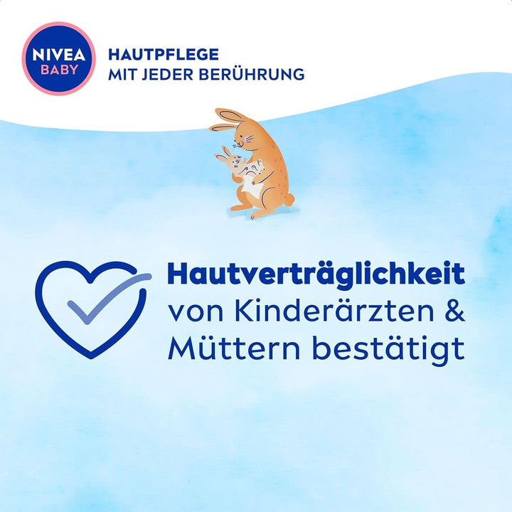 NIVEA BABY Soft & Cream Feuchttücher, Baby Feuchttücher Zur Sanften Reinigung Empfindlicher Babyhaut, Hypoallergene Feuchttücher Für Babys Mit Mandelöl Und Vitaminen (4 X 57 Stück) Naty Shop