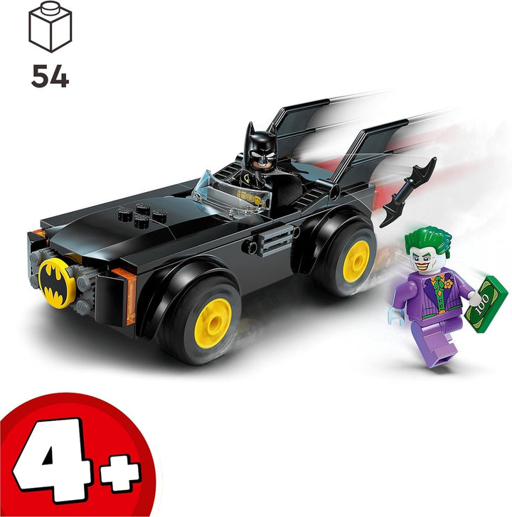 LEGO 76264 DC Chase in Batmobil: Batman Vs. Joker set de mașini de jucărie, Set de pornire pentru supereroi cu 2 minifigurine, Jucărie pentru copii preșcolari, băieți, fete cu vârsta peste 4 ani, Rapid de asamblat Seturi de constructie Besuche den LEGO-Store