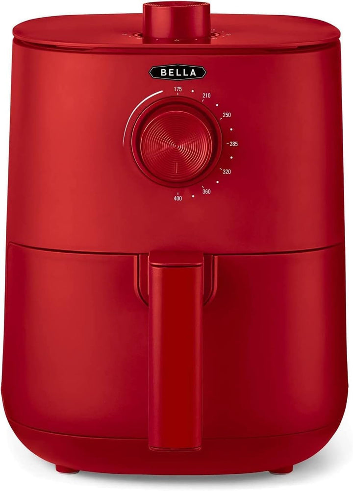 BELLA Hot Air Fryer 1.9L, 5-In-1 Compact Multi-Cooker, acoperire neaderentă, coș sigur pentru mașina de spălat vase Electrocasnice Naty Shop Rosu 3L Manual cu buton rotativ dublu