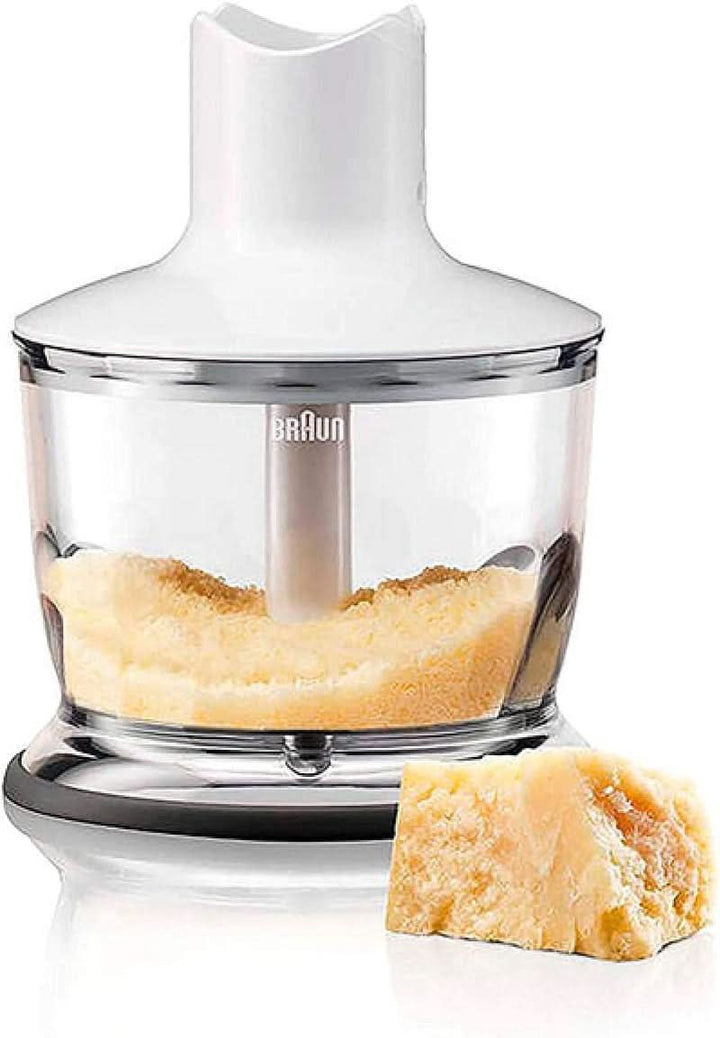 Braun Multiquick 3 MQ 3135 Sauce Stabmixer – Pürierstab Mit 11 Geschwindigkeiten plus Turbo-Stufe & Edelstahl-Mixfuß, 750 Watt, Inkl. 600 Ml Mix-/Messbecher, Schneebesen & Zerkleinerer, Weiß/Grau Bucatarie Naty Shop
