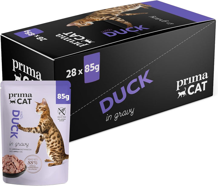 Primacat - Hrană umedă Classic pentru pisici, cu aromă de pasăre în sos, 28 X 85 G