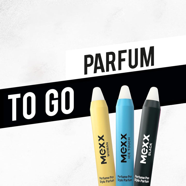 Mexx Ice Touch Woman Parfum to Go, parfum fructat-floral pentru femei, stick de parfum solid, perfect pentru călătorii, 3 g