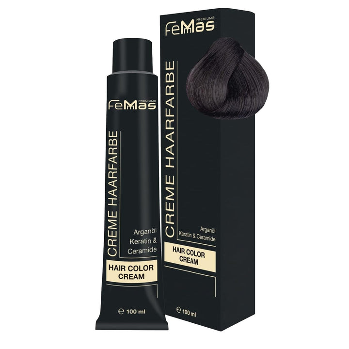 FemMas Hair Colour Pure & Mix Red I Cremă profesională cu ulei de argan, keratină și ceramide I Ca o vopsea de păr permanentă sau nuanță pentru rezultate radiante, de lungă durată I 100 ml