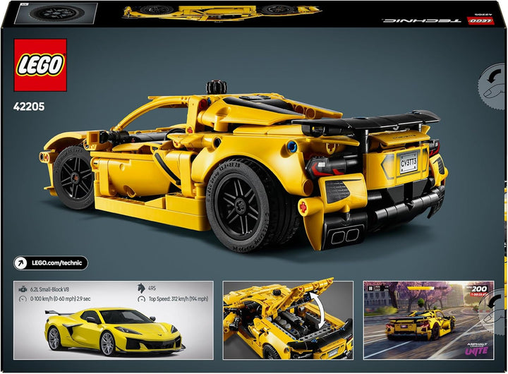 LEGO Technic Chevrolet Corvette Stingray - Jucărie de construit pentru colecționat - Mașină sport de jucărie - Model de mașină - Cadou pentru băieți și fete de la 9 ani care iubesc mașinile de jucărie 42205 Seturi de constructie Besuche den LEGO-Store