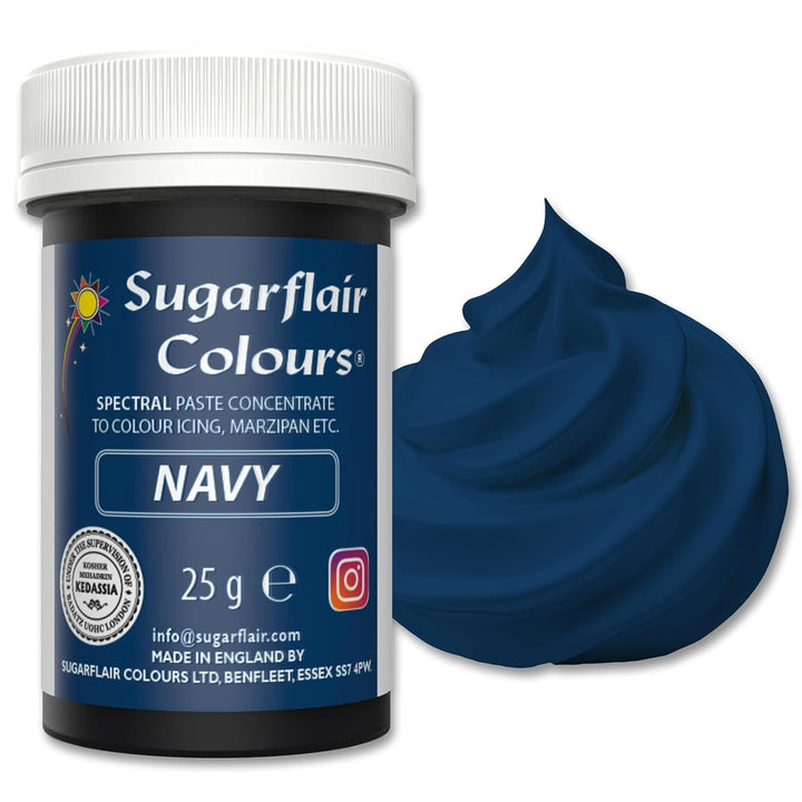 Pastă de colorant alimentar Sugarflair Grafit, colorant alimentar spectral concentrat pentru cremă de unt, pastă de zahăr, glazură, mixuri pentru prăjituri, macarons și multe altele! - 25g