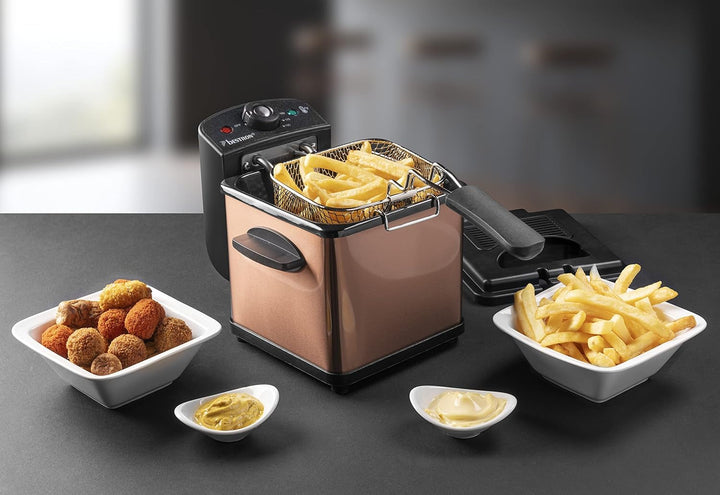 Friteuză cu ulei Bestron, Mini friteuză pentru 1 porție de cartofi prăjiți, pește sau nuggets Electrocasnice Naty Shop