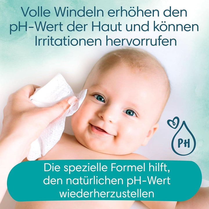 Pampers Harmonie Aqua Feuchttücher 6 Packungen Mit Jeweils 48 Feuchttüchern - 288 Feuchttücher, Die Helfen, Den Natürlichen Ph-Wert Der Haut Wiederherzustellen, Leichte Lotion Mit 99% Wasser Naty Shop