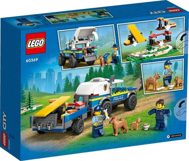 LEGO 60369 City Mobile Police Dog Training, mașină de poliție jucărie cu remorcă, figuri câine și cățel, set de animale pentru copii 5+ ani Seturi de constructie Besuche den LEGO-Store