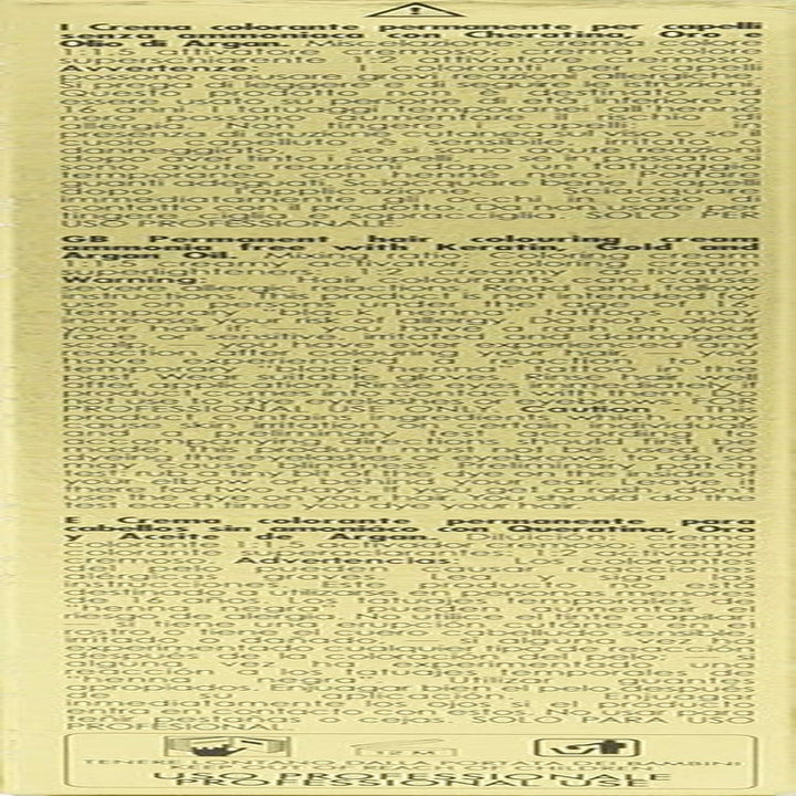 Fanola Oro Therapy Colour Keratin 6.1 100ml Vopsea pentru par Naty Shop