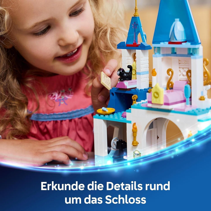 LEGO Ç€ Castelul prințesei Disney Cenușăreasa și trăsura trasă de cai, set pentru fete de la 6 ani, jucărie fantastică cu prințesa Cenușăreasa și prințul fermecător mini păpuși, idee de cadou pentru fanii Disney 43275 Seturi de constructie Besuche den LEGO-Store