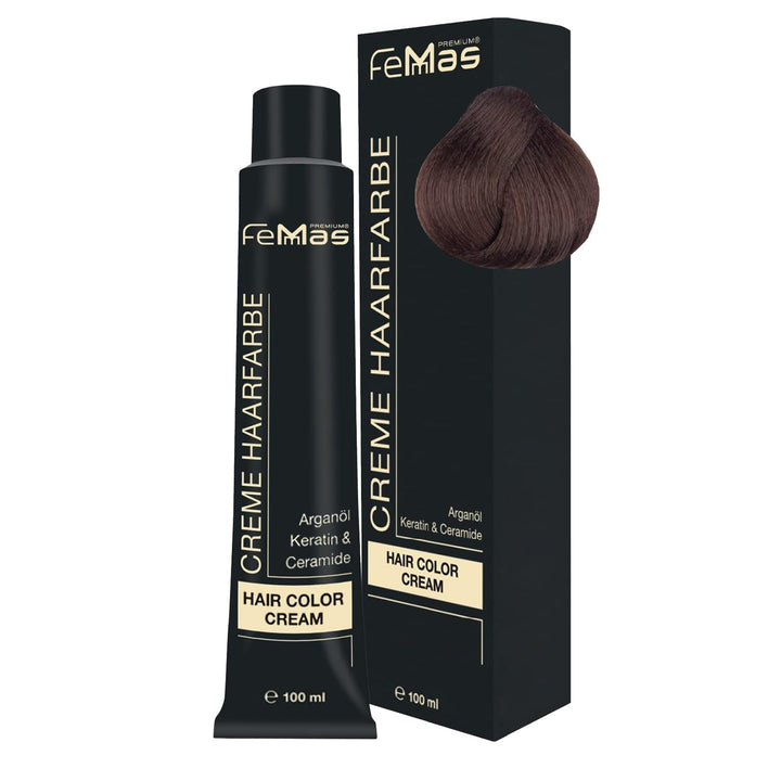 FemMas Hair Colour Pure & Mix Red I Cremă profesională cu ulei de argan, keratină și ceramide I Ca o vopsea de păr permanentă sau nuanță pentru rezultate radiante, de lungă durată I 100 ml