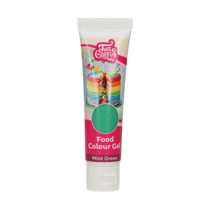 Colorant alimentar Funcakes Verde Mentă, gel colorant alimentar foarte concentrat pentru aluat, cremă, fondant și marțipan. Dozare ușoară. Picătură individuală pentru a crea culori vibrante. Halal. 30 g.