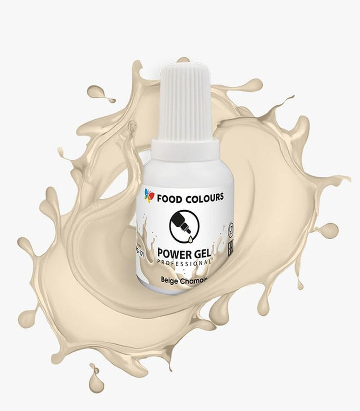 Coloranți alimentari în gel, culoare bej, culoarea șampaniei, 20 g. Colorant alimentar pentru o gamă largă de aplicații pentru decorarea torturilor, torturilor, cremei, pandișpanului, glazurii regale, macarons.