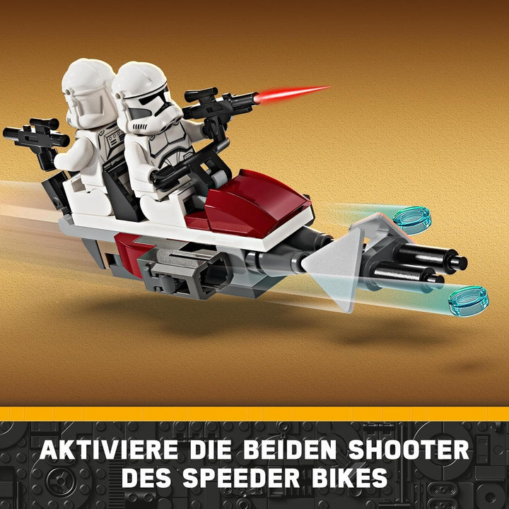 LEGO Star Wars 75372 Clone Trooper & Battle Droid Battle Pack, Incl. 4 minifigurine, 5 droizi și motocicletă speeder cu shooter - Jucărie de construcție pentru băieți și fete cu vârsta de peste 7 ani Seturi de constructie Besuche den LEGO-Store