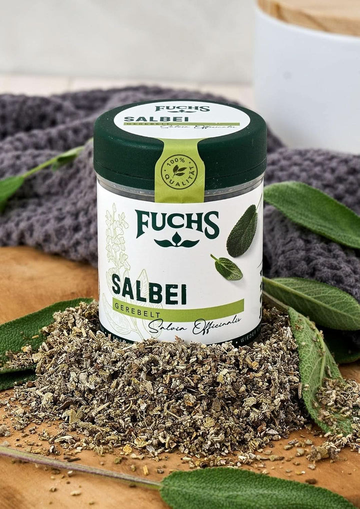 Fuchs, Salvie, Notă acră, delicat amară pentru Ravioli sau Gnocchi, 14 grame Condimente Naty Shop