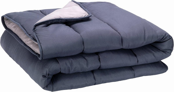 Pikolin Home - Plapumă reversibilă 300 G - Umplutură nordică bicoloră - Pentru pat 90 - confortabilă, caldă, respirabilă, albastru marin, 140 X 200 cm Plapumi si pilote Naty Shop Titlu implicit