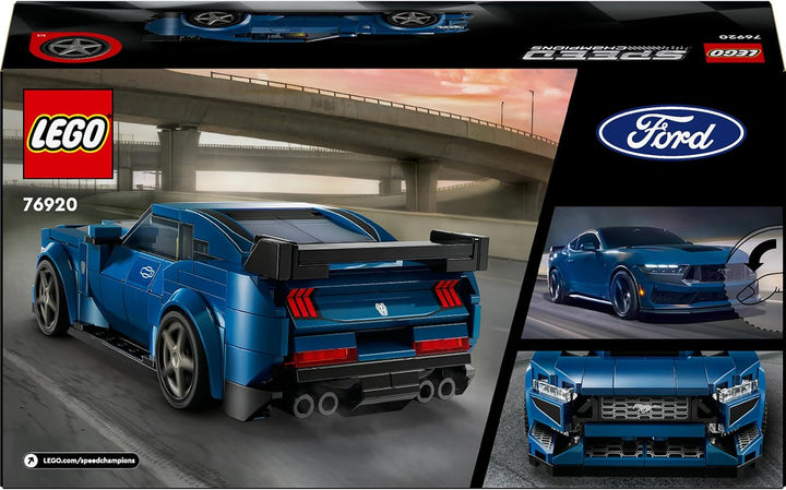 LEGO Speed Champions Ford Mustang Dark Horse Sports Car, jucărie auto cu minifigurine de construit, jucat și expus pentru copii, cadou pentru băieți, fete și fani auto de la 9 ani 76920 Seturi de constructie Besuche den LEGO-Store