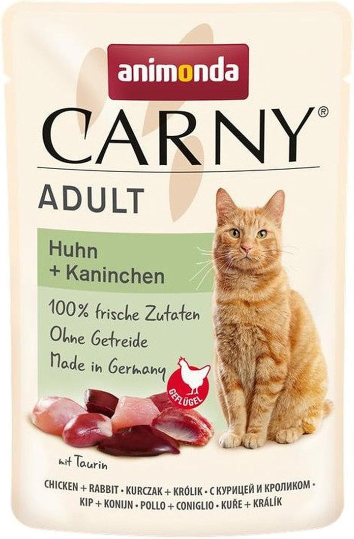 Animonda Carny Adult Hearty Variation (12 X 400 G), hrană umedă pentru pisici adulte, hrană umedă cu 100% ingrediente din carne proaspătă, hrană pentru pisici fără cereale și zahăr
