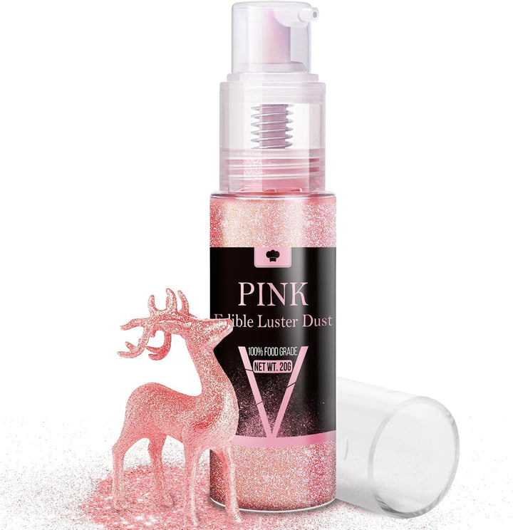 Set spray cu sclipici comestibil - 20 g praf de sclipici alimentar iridescent pentru băuturi, șampanie, prăjituri - colorant alimentar metalic comestibil pentru cocktailuri, vin, lichior, copt, prăjituri