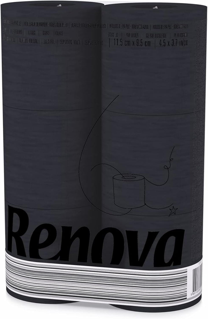 Hârtie igienică Renova Black Label de culoare neagră ( 6 role )
