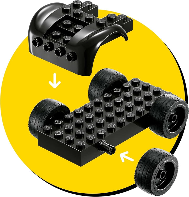 LEGO DC Batman: Batman & Batmobil Vs. Mr. Freeze - Jucărie cu mașină de supereroi cu 2 minifigurine - Tragător de gheață cu elemente pentru foc - Cadou pentru băieți și fete de la 4 ani 76301 Seturi de constructie Besuche den LEGO-Store