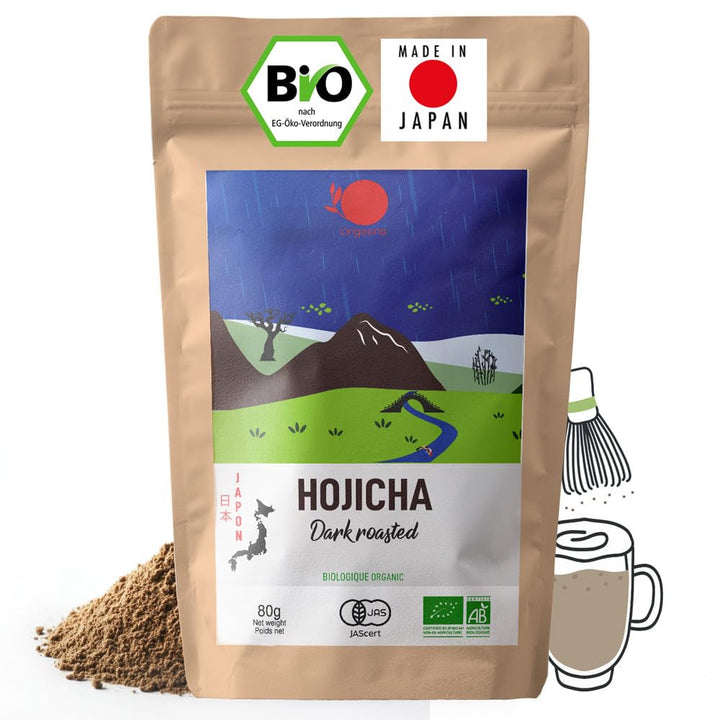 ORIGEENS Ceai japonez organic Matcha Usagi (Latte Intensiv) - Single Origin Shizuoka - Pudră Matcha organică - Pungă de 80 g
