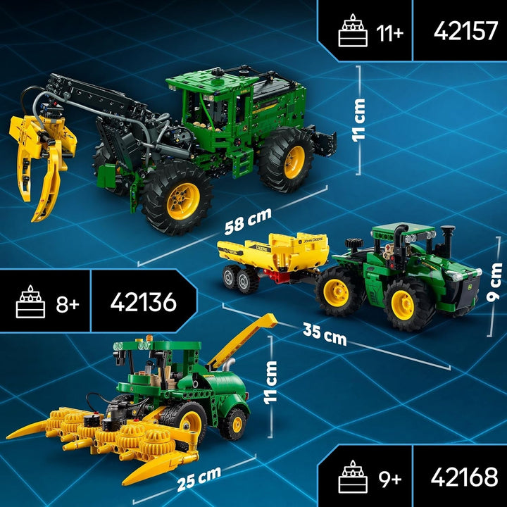 LEGO Technic John Deere 9620R Tractor 4WD, cu remorcă basculantă, jucărie agricolă clasică pentru copii, băieți și fete de la 8 ani, kit model de colecție 42136 Seturi de constructie Besuche den LEGO-Store