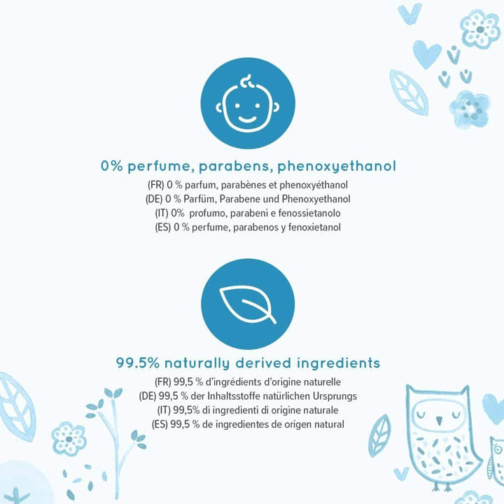 Șervețele ultrasensibile pentru bebeluși Mama Bear, fără parfum, 1008 număr (18 pachete de 60) Naty Shop