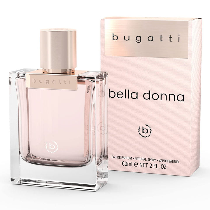 Parfum Bugatti pentru femei Bella Donna Edp 60ml | Apă de parfum senzuală pentru toate vârstele și orice ocazie | Combinație elegantă de piersică, iasomie și mosc | Dulce, picant și elegant