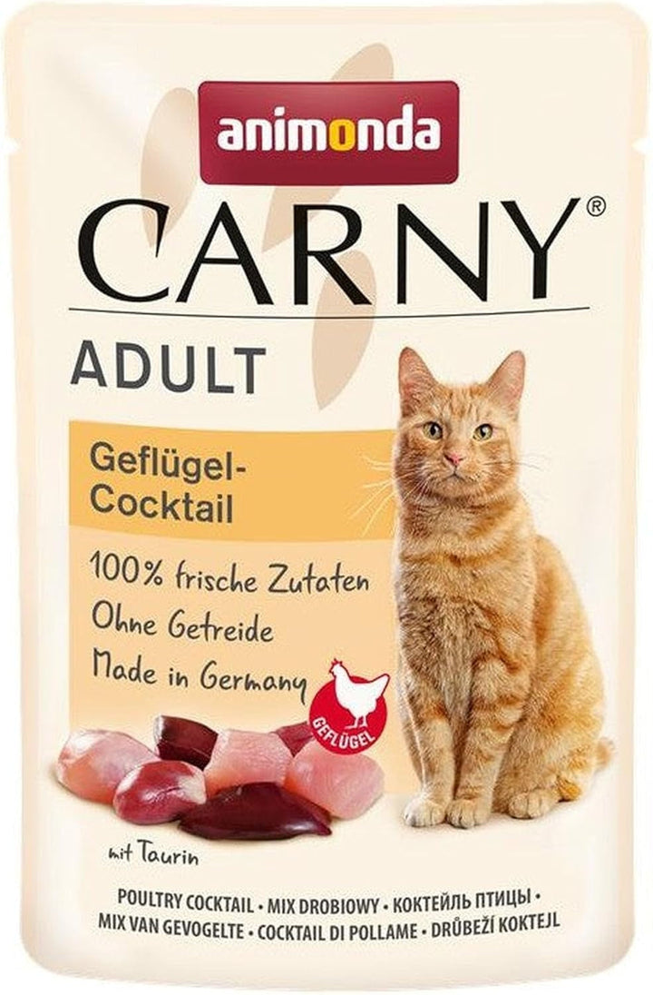Animonda Carny Adult Hearty Variation (12 X 400 G), hrană umedă pentru pisici adulte, hrană umedă cu 100% ingrediente din carne proaspătă, hrană pentru pisici fără cereale și zahăr