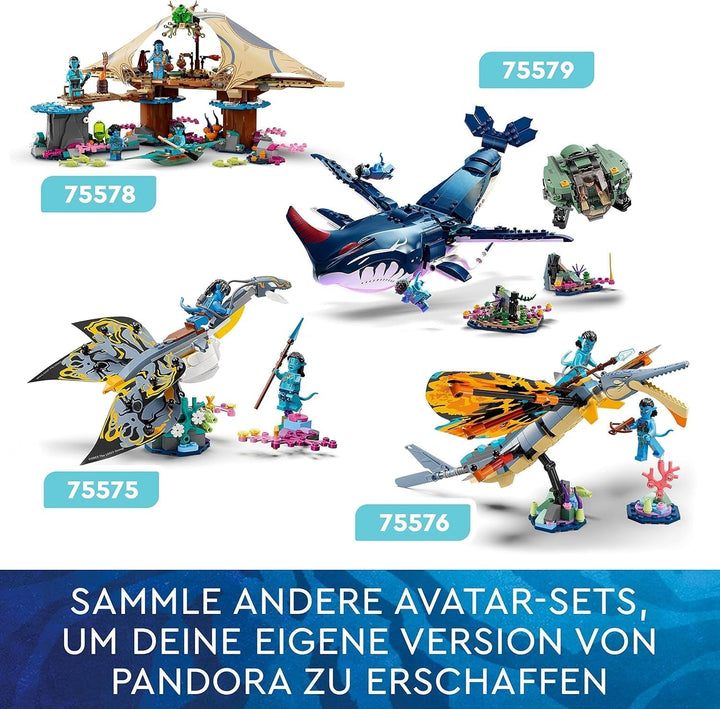 LEGO Avatar Descoperirea lui Ilu, Calea Apei Jucărie construibilă cu figură subacvatică, Pandora Set de colecție pentru copii și fani ai filmelor de la 8 ani în sus 75575 Seturi de constructie Besuche den LEGO-Store